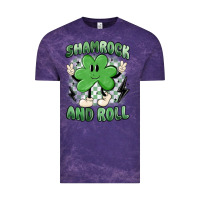 Cloud Purple shamrock and roll Vintage Tee - MaliasSmallBusiness