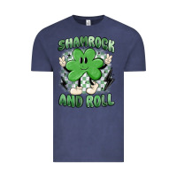 Vintage Denim shamrock and roll Vintage Tee - MaliasSmallBusiness
