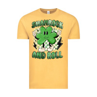 Vintage Mustard shamrock and roll Vintage Tee - MaliasSmallBusiness
