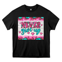Black never give up Heavy Core Tee - JahusDesignShop