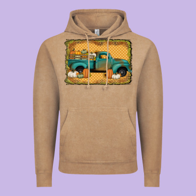 Pumpkin Farm Truck Vintage Hoodie Designed By Jasminsmagicworld