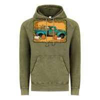 Vintage Olive pumpkin farm truck Vintage Hoodie - Jasminsmagicworld