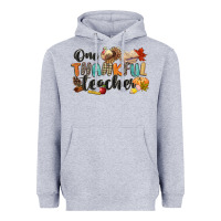 Heather Grey one thankful teacher Heavyweight Hoodie - CowGirlArtShop