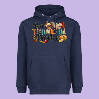 One Thankful Teacher Heavyweight Hoodie Designed By Cowgirlartshop