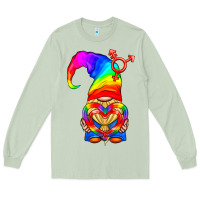 Matcha LGBTQ+ Pride Gnome With Heart Balloon Long Sleeve Tee - BundleAndBundleShop
