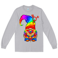 Moon Dust LGBTQ+ Pride Gnome With Heart Balloon Long Sleeve Tee - BundleAndBundleShop
