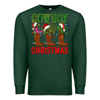 Sports Green cowboy christmas boots cactus Premium Sweatshirt - CowGirlArtShop