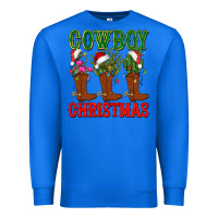 True Royal cowboy christmas boots cactus Premium Sweatshirt - CowGirlArtShop