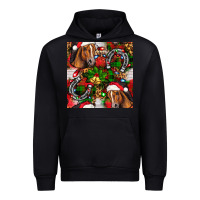 Black christmas horse leopard Urban Hoodie - FaDigitalArtStudio