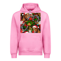 Fuchsia Pink christmas horse leopard Urban Hoodie - FaDigitalArtStudio