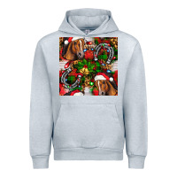 Heather Grey christmas horse leopard Urban Hoodie - FaDigitalArtStudio