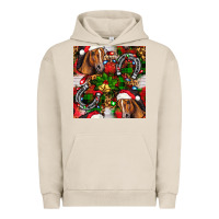 Pigment French Oak christmas horse leopard Urban Hoodie - FaDigitalArtStudio