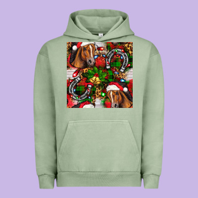 Christmas Horse Leopard Urban Hoodie Designed By Fadigitalartstudio