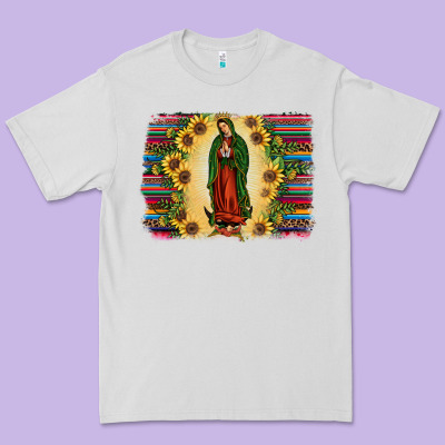Serape Our Lady Of Guadalupe Premium Tee Designed By Jahusdesignshop