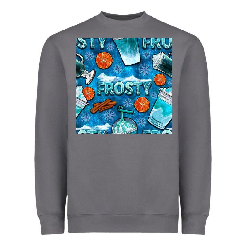 Winter Frosty Coffee Cups And Snow Seamless Pattern Bbs Heavyweight Sweatshirt by BundleAndBundleShop | Teevron