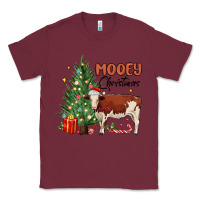 Burgundy mooey christmas Classic Tee - MaliasSmallBusiness