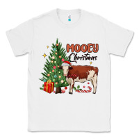 White mooey christmas Classic Tee - MaliasSmallBusiness