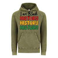 Vintage Olive i am black history Vintage Hoodie - MaliasSmallBusiness