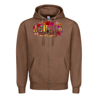 Chestnut Abuela Our Lady Zipper Hoodie - texasbilliewilder
