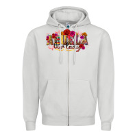 Dove Grey Abuela Our Lady Zipper Hoodie - texasbilliewilder