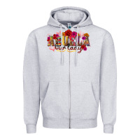 Heather Grey Abuela Our Lady Zipper Hoodie - texasbilliewilder