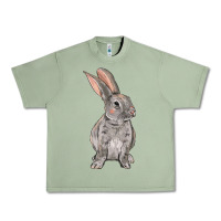 Oil Green Easter bunny Urban Heavy Tee - NancyCooperArtShop
