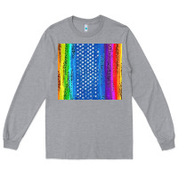 Heather Grey LGBTQ+ Pride American Flag Tumbler Long Sleeve Tee - BundleAndBundleShop