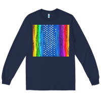 Navy LGBTQ+ Pride American Flag Tumbler Long Sleeve Tee - BundleAndBundleShop