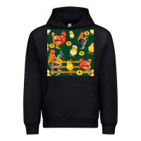 Black farm life seamless pattern Urban Hoodie - FaDigitalArtStudio