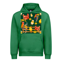 Emerald farm life seamless pattern Urban Hoodie - FaDigitalArtStudio