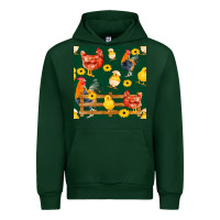 Forest Green farm life seamless pattern Urban Hoodie - FaDigitalArtStudio