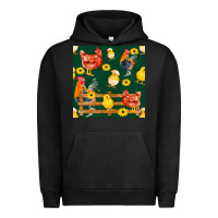 Pigment Black farm life seamless pattern Urban Hoodie - FaDigitalArtStudio