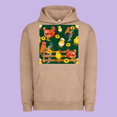Farm Life Seamless Pattern Urban Hoodie Designed By Fadigitalartstudio