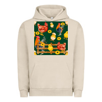Pigment French Oak farm life seamless pattern Urban Hoodie - FaDigitalArtStudio