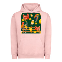 Pigment Salmon farm life seamless pattern Urban Hoodie - FaDigitalArtStudio