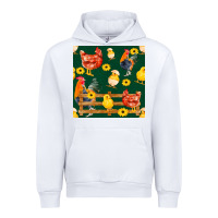White farm life seamless pattern Urban Hoodie - FaDigitalArtStudio