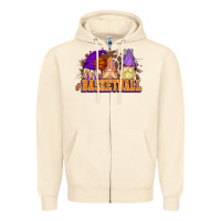 Sandshell Basketball gnomes Zipper Hoodie - NancyCooperArtShop