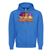 True Royal Basketball gnomes Zipper Hoodie - NancyCooperArtShop
