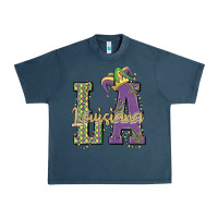 Midnight Navy louisiana mardi gras Urban Heavy Tee - MaliasSmallBusiness