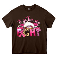 Chocolate Brown breast cancer together we fight with baseball Heavy Core Tee - Artiststas