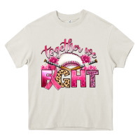 Cream breast cancer together we fight with baseball Heavy Core Tee - Artiststas
