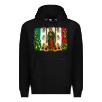 Black mexican flag our lady of guadalupe Premium Hoodie - JahusDesignShop