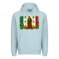 Blue Mist mexican flag our lady of guadalupe Premium Hoodie - JahusDesignShop