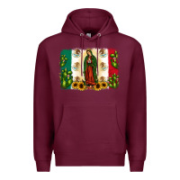 Burgundy mexican flag our lady of guadalupe Premium Hoodie - JahusDesignShop