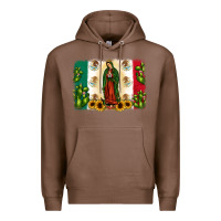Chestnut mexican flag our lady of guadalupe Premium Hoodie - JahusDesignShop