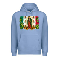 Colony Blue mexican flag our lady of guadalupe Premium Hoodie - JahusDesignShop