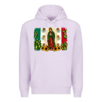 Lilac mexican flag our lady of guadalupe Premium Hoodie - JahusDesignShop