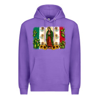 Purple mexican flag our lady of guadalupe Premium Hoodie - JahusDesignShop