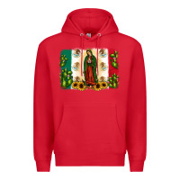 Red mexican flag our lady of guadalupe Premium Hoodie - JahusDesignShop
