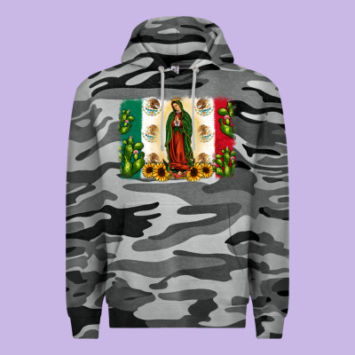 Mexican Flag Our Lady Of Guadalupe Premium Hoodie Designed By Jahusdesignshop